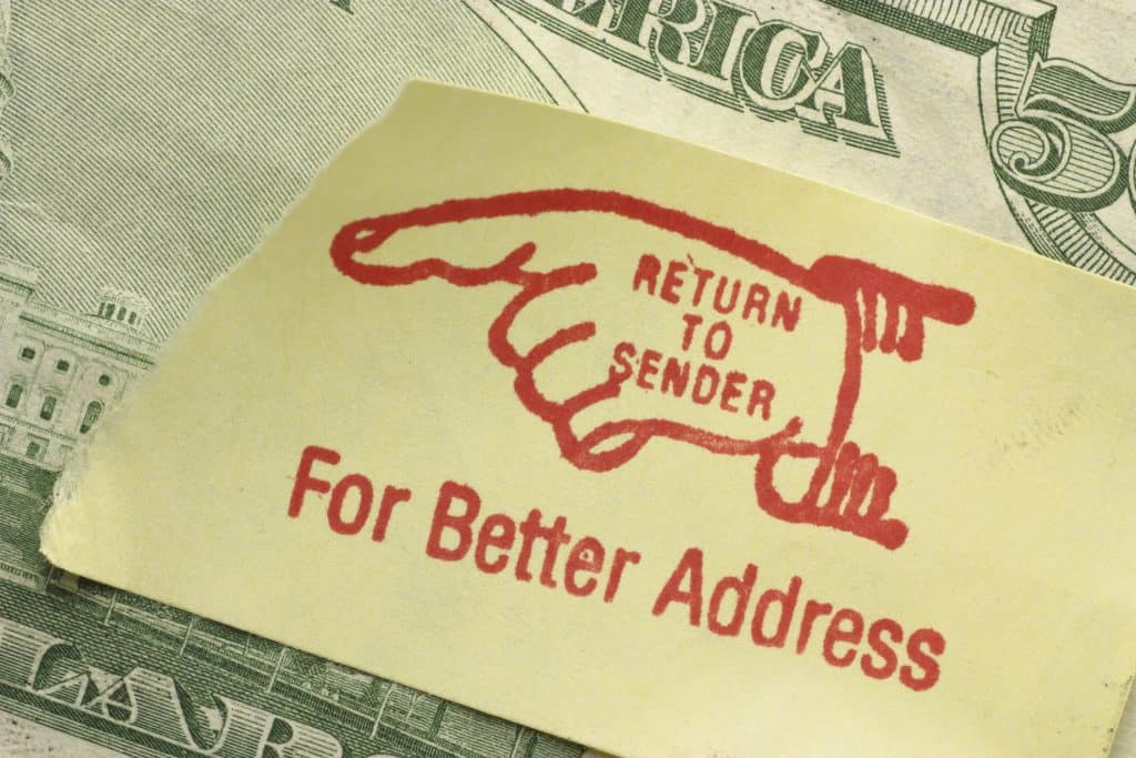 Address is wrong. Post address.
